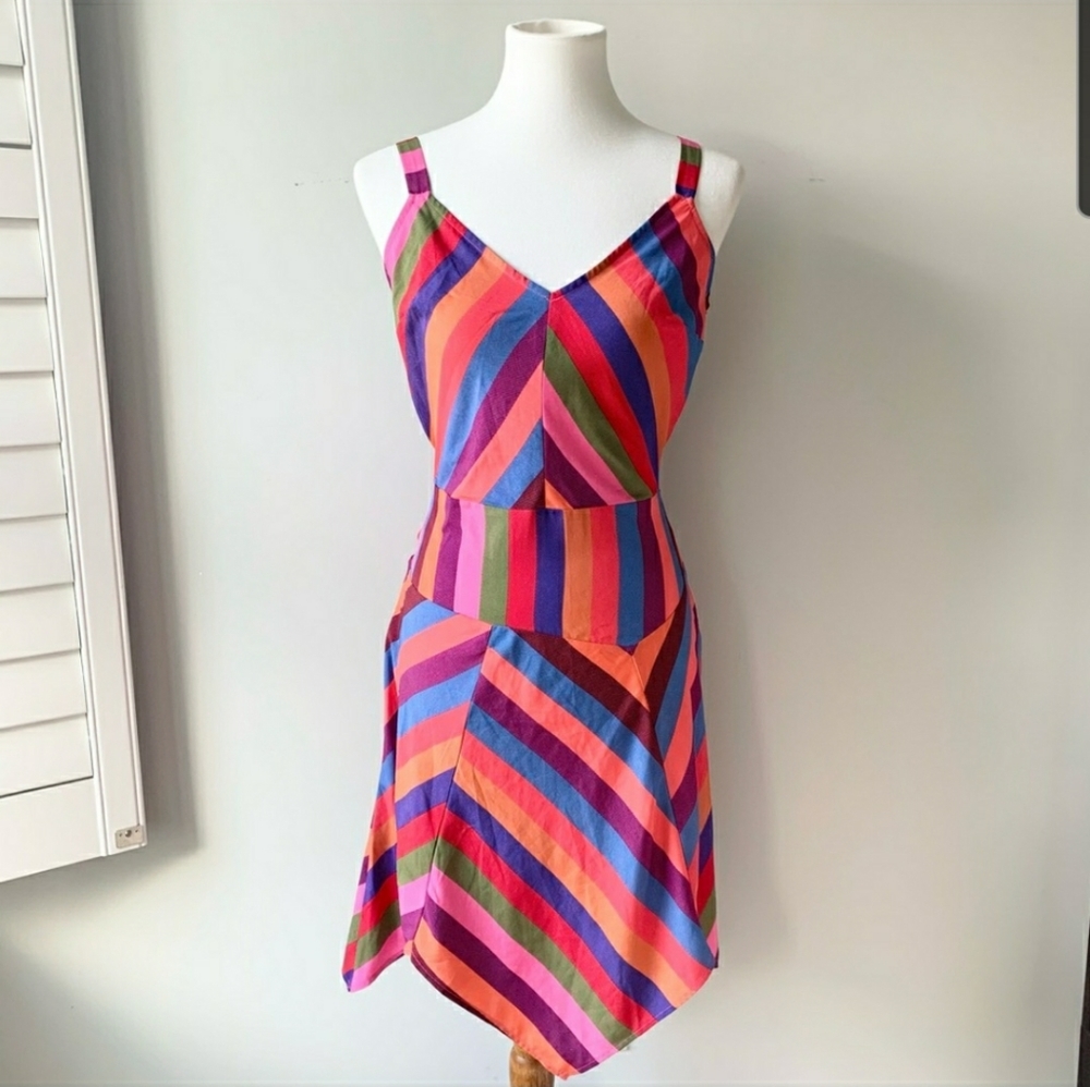 A New Day Spaghetti Strap Handkerchief Hem Dress